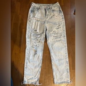 American Eagle Acid Wash Mom Jeans